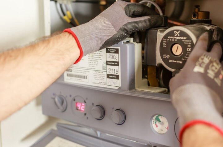 Free Plumber Repairing Power Source Stock Photo