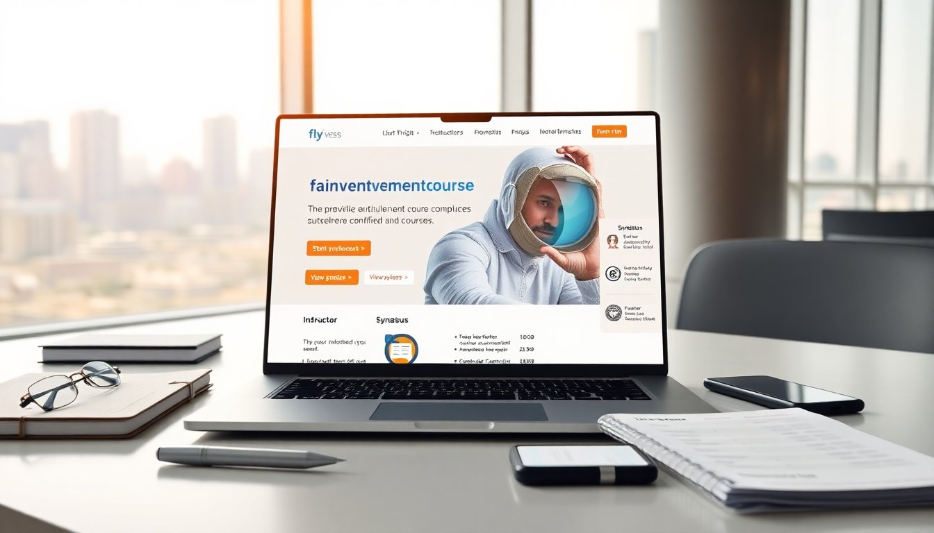 fainvestmentcourse page by fly architecture