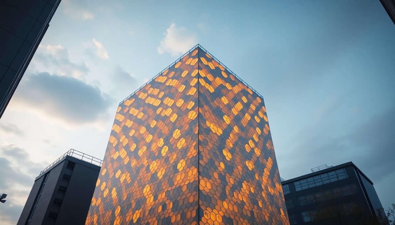 farchitecfly smart facade golden honeycomb decals